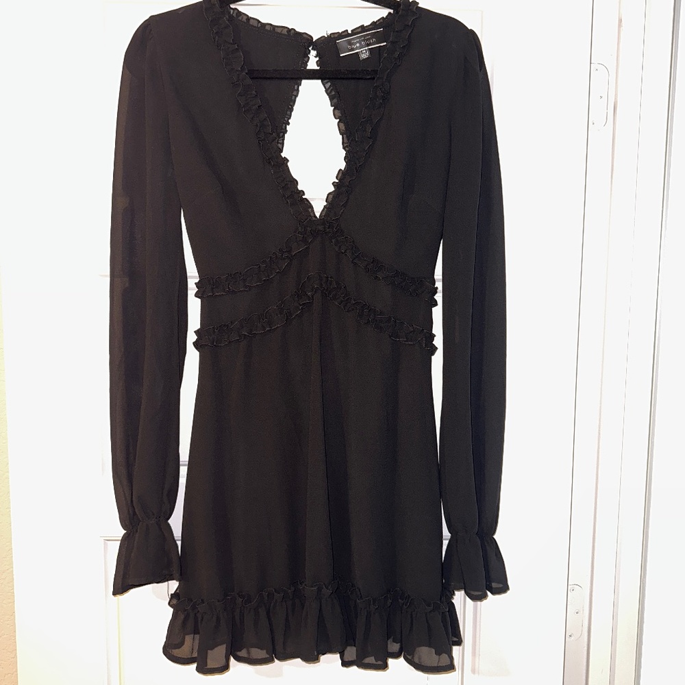 Blue Blush Black Dress